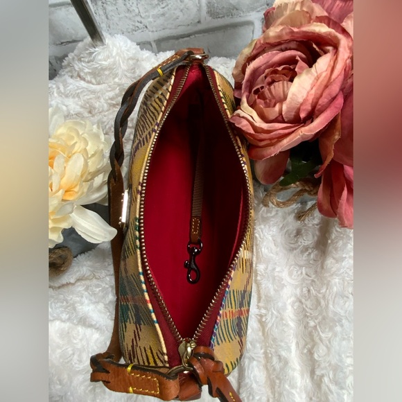 Dooney & Bourke Plaid Shoulder Bag in Cream and Green - Picture 7 of 7